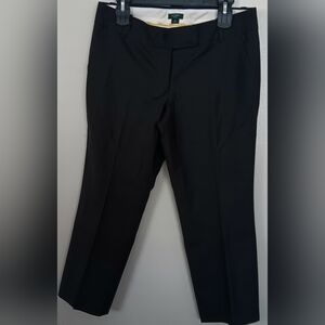 J. Crew Black Stretch City Fit Wool/Spandex Lined Women's Pants Cropped Sz 8